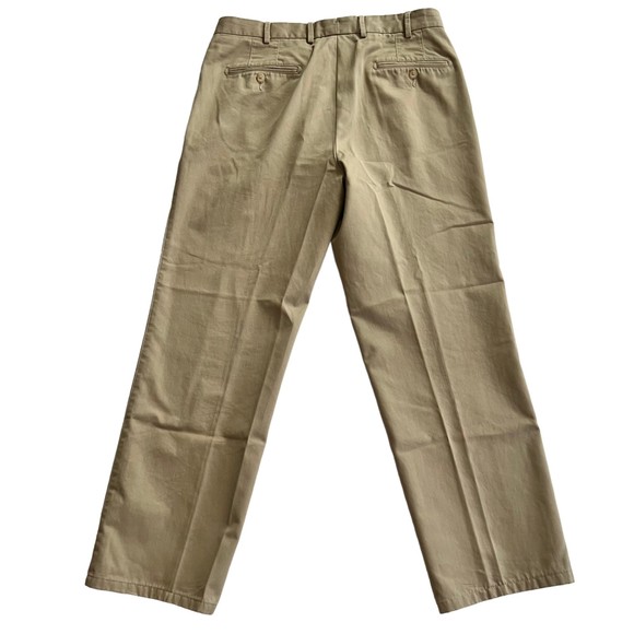 Peter Millar Chino Golf Pant Khaki Tan Pima Cotton Flat Front Straight Leg 34x28 - Picture 5 of 10